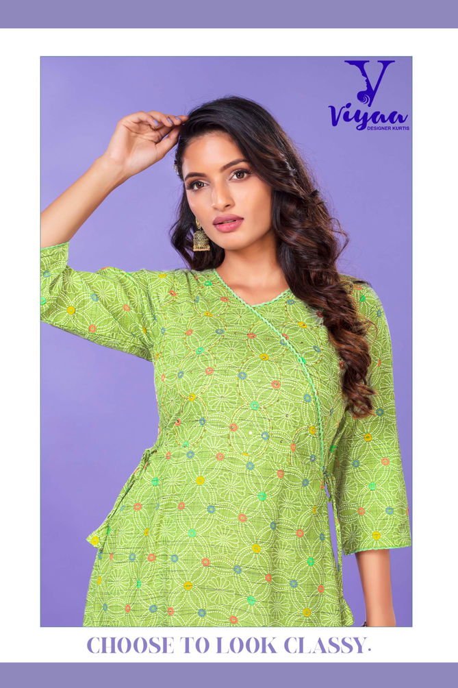 Starbuck V1 By Viyaa Rayon Designer Printed Kurtis Catalog